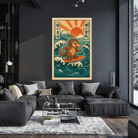 Surfing Pangolin Adventure Poster