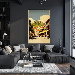 Scenic Village Street Poster