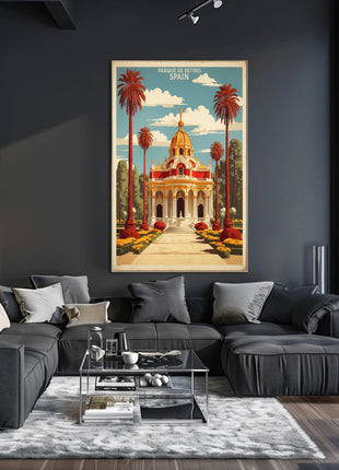 Parque de Retiro Vintage Travel Poster