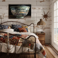 Ancient Asian Marketplace Ceramic Art Poster Print