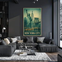 Iconic New York City Vintage Poster For Home Decor Fans