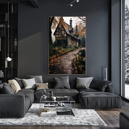 Enchanted Autumn Cottage Poster