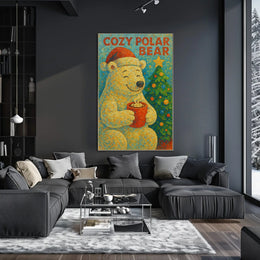 Cozy Polar Bear Poster