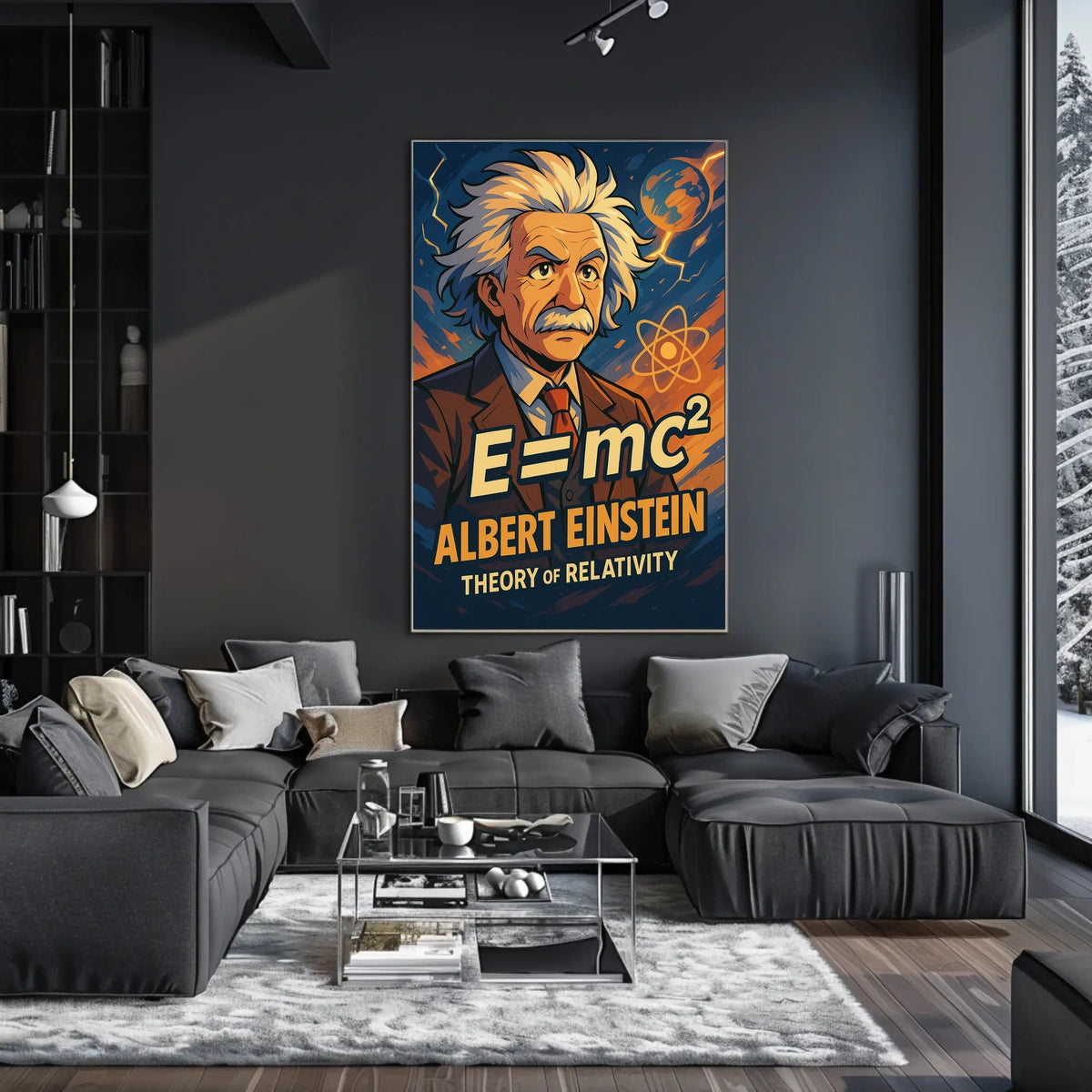 Einstein Relativity Cosmic Curious Minds Poster