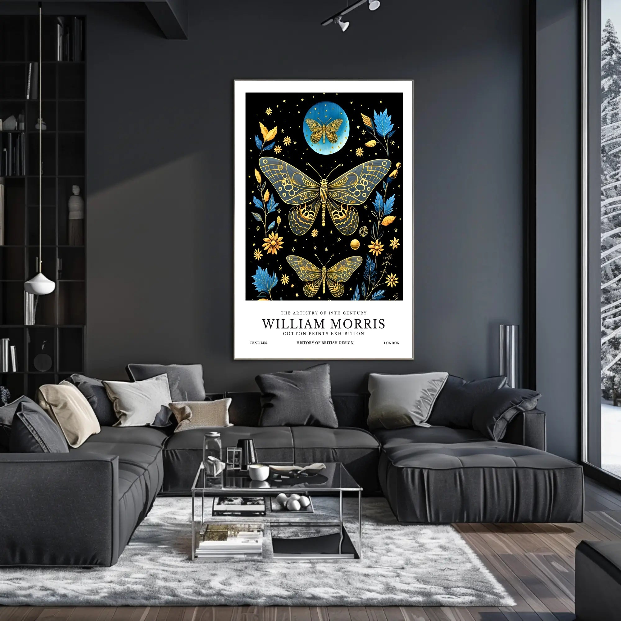 William Morris Cotton Prints Exhibition Poster