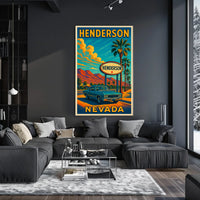 Henderson, Nevada Retro Travel Poster