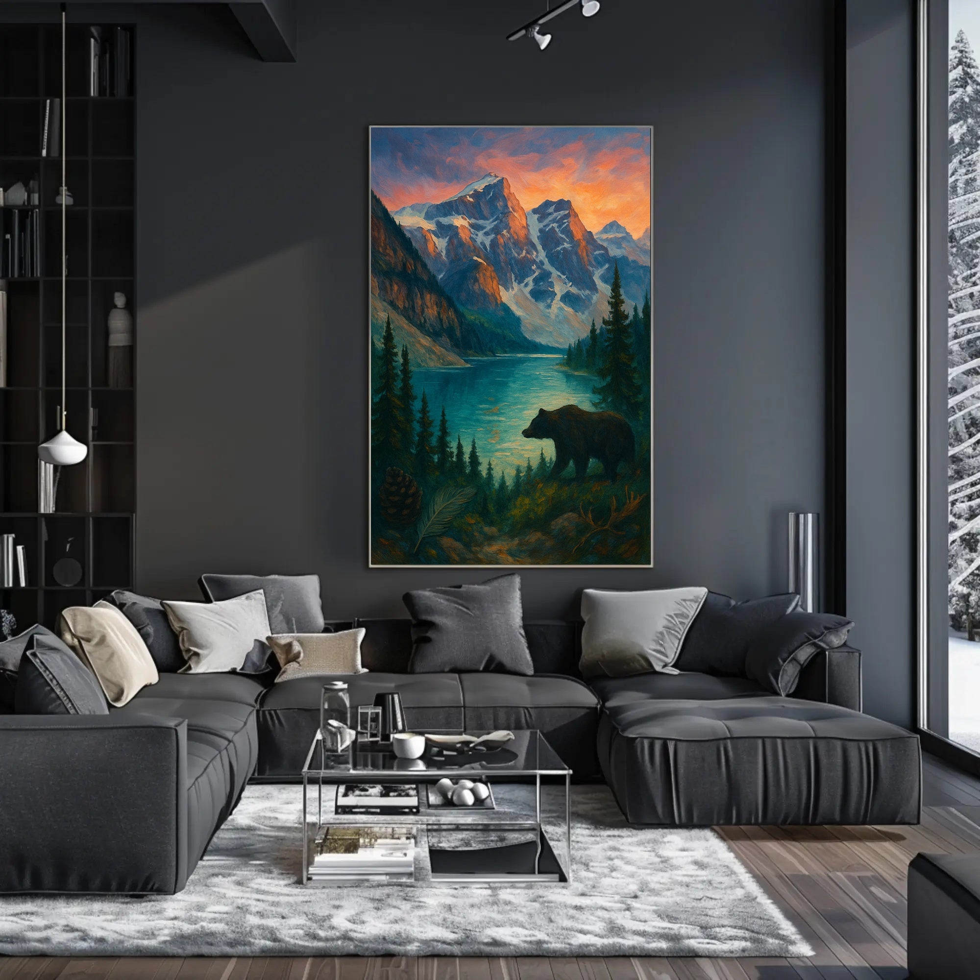 Mountain Wilderness At Sunset Poster