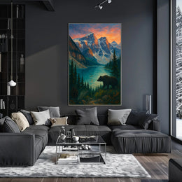 Mountain Wilderness At Sunset Poster