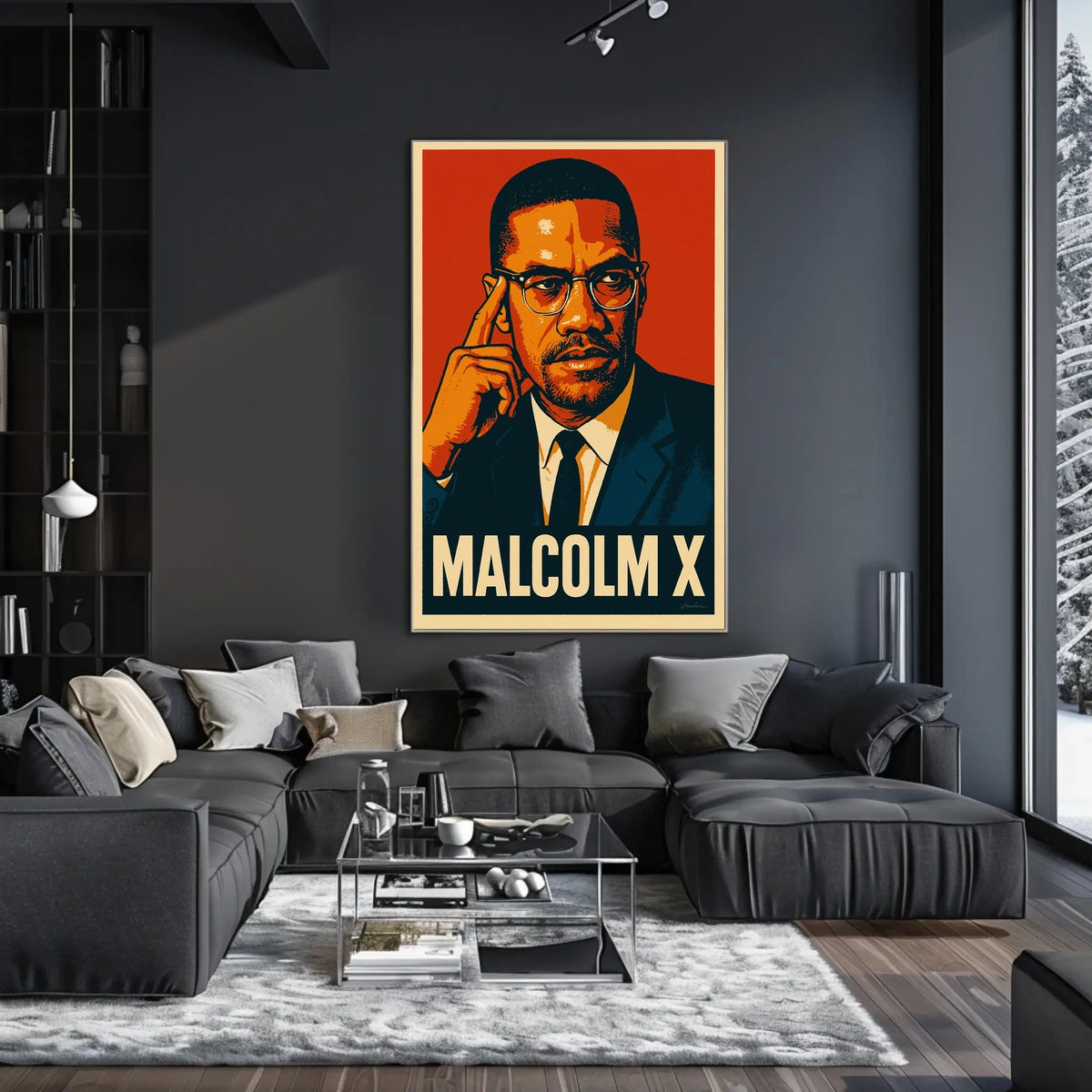 Malcolm X Portrait Poster