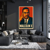 Malcolm X Portrait Poster
