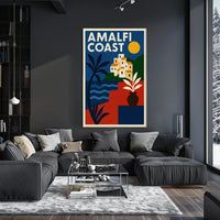 Amalfi Coast Scenic Retreat Poster Wall Art Coastal Decor
