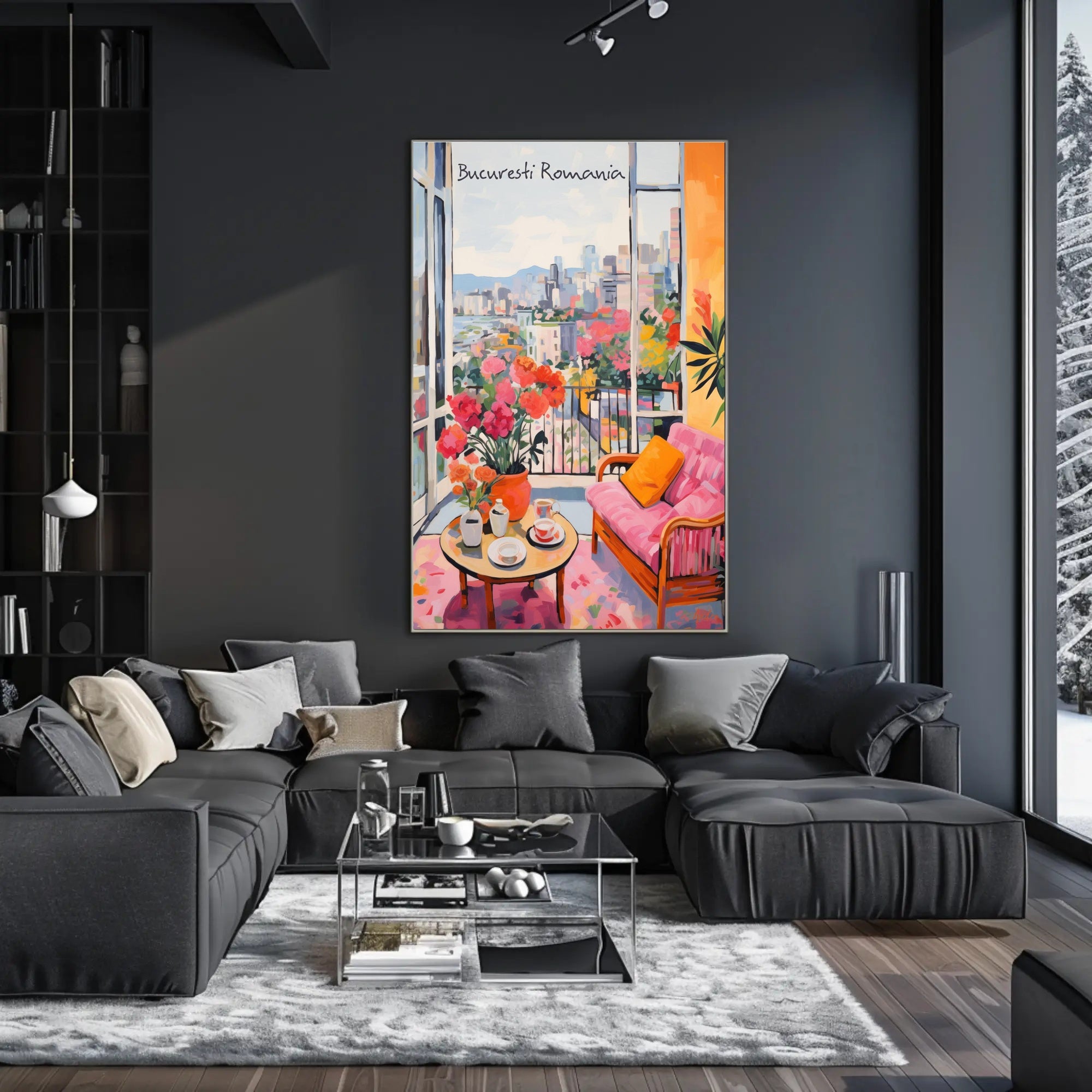 Bucaresti Serenity: A Balcony View Poster