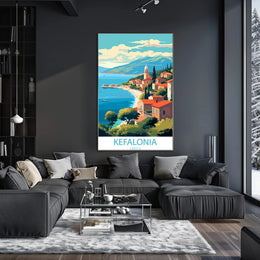 Kefalonia Coastal Charm Travel Poster