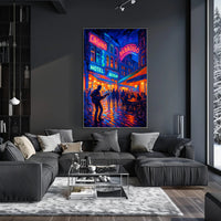Neon Nightlife Vibes Poster PosterGoat