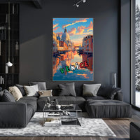 Scenic Venice at Sunset Poster