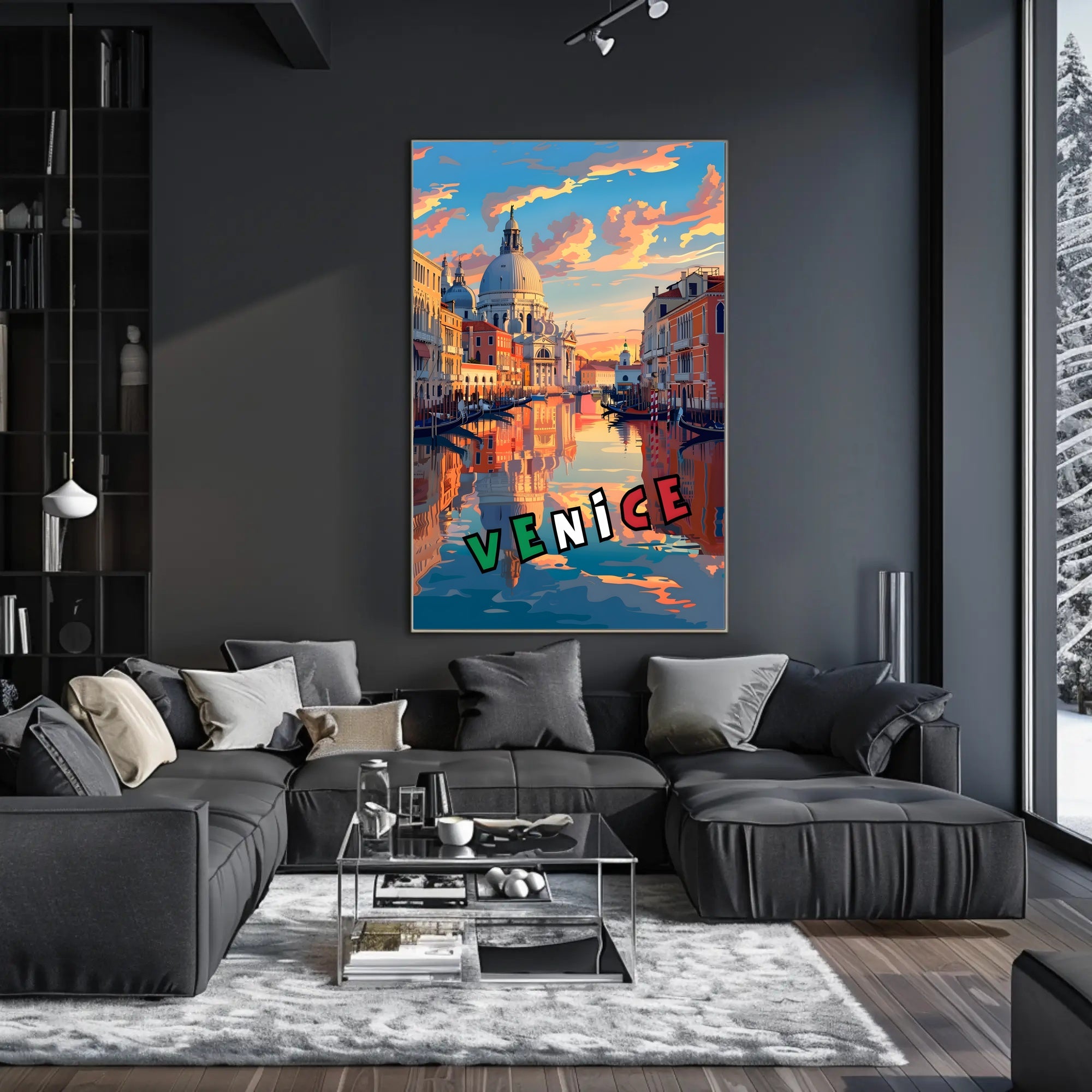 Scenic Venice at Sunset Poster