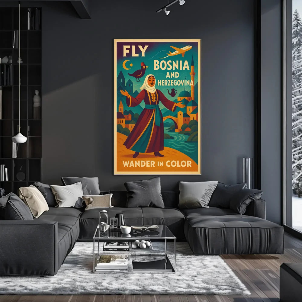 Bosnia Travel Adventure Poster PosterGoat