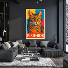 Pixie-Bob Cat Portrait Poster