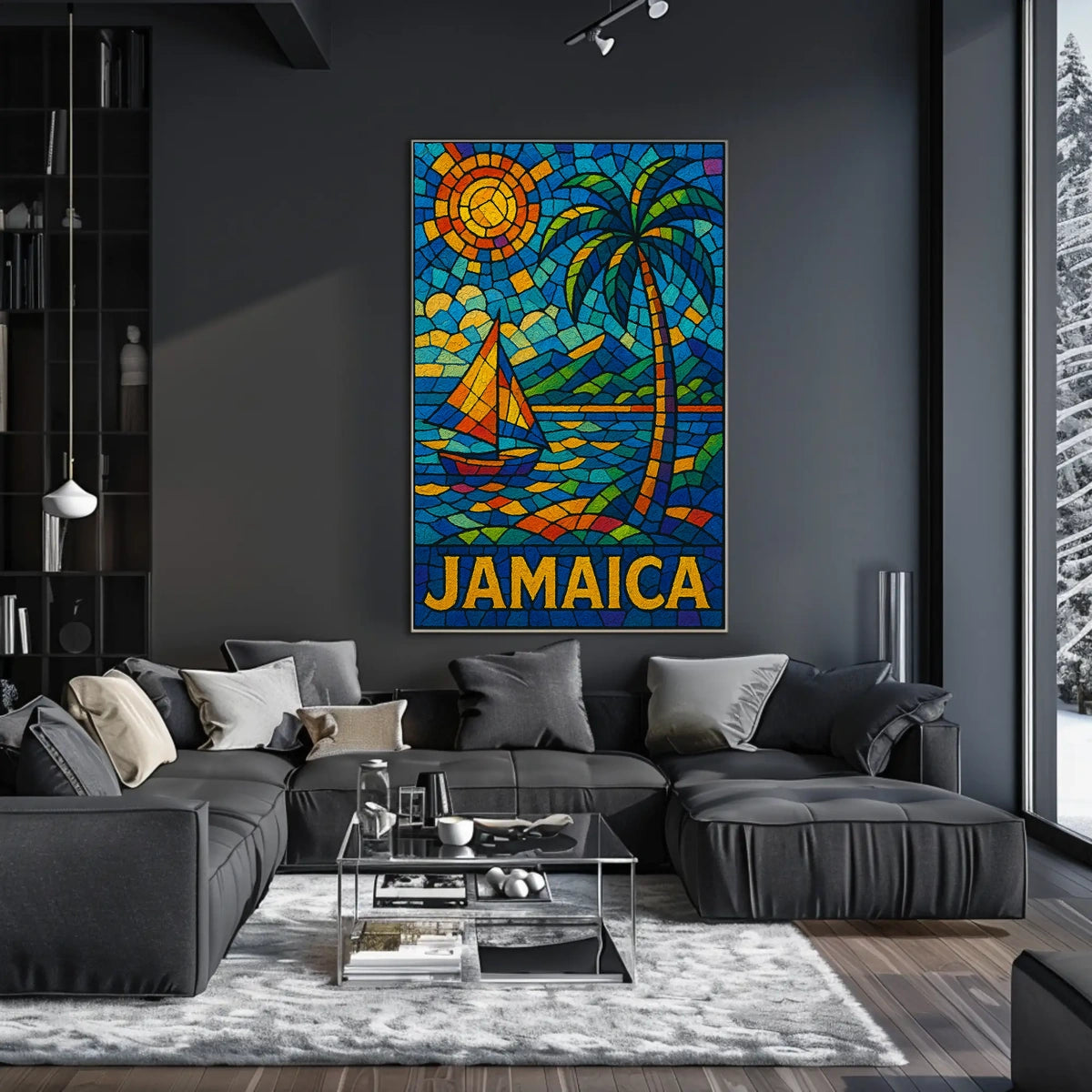 Vibrant Jamaica Mosaic Poster