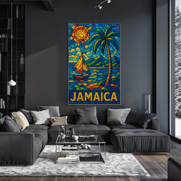 Vibrant Jamaica Mosaic Poster
