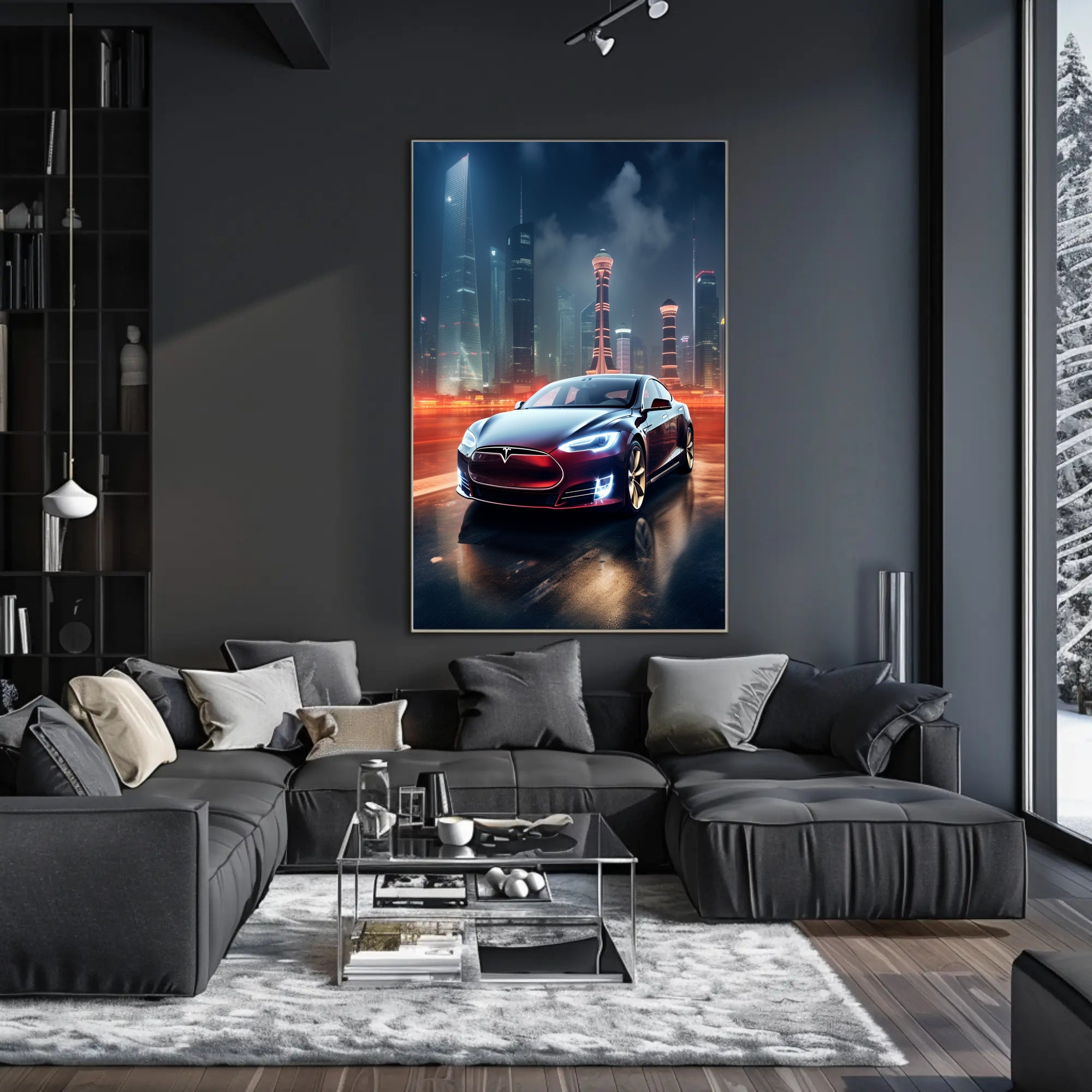 Futuristic Urban Drive Poster