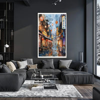 Lantern-Lit Alleyway Poster