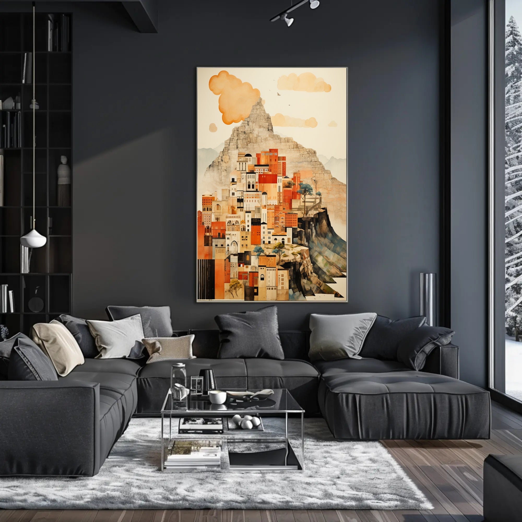 Urban Mountain Dreamscape Poster