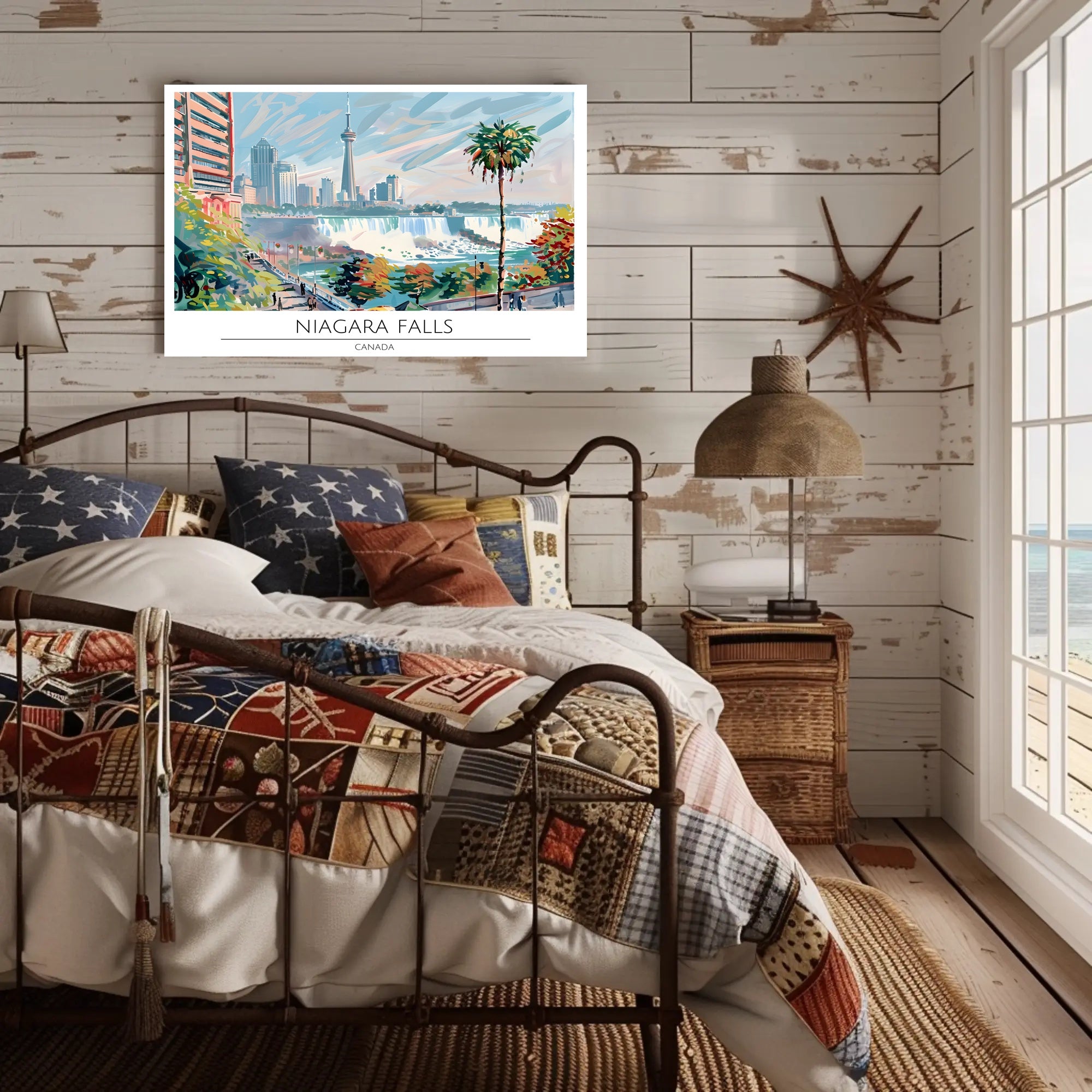 Vibrant View of Niagara Falls Poster PosterGoat