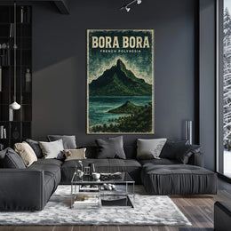 Bora Bora Scenic Island Vintage Travel Poster PosterGoat