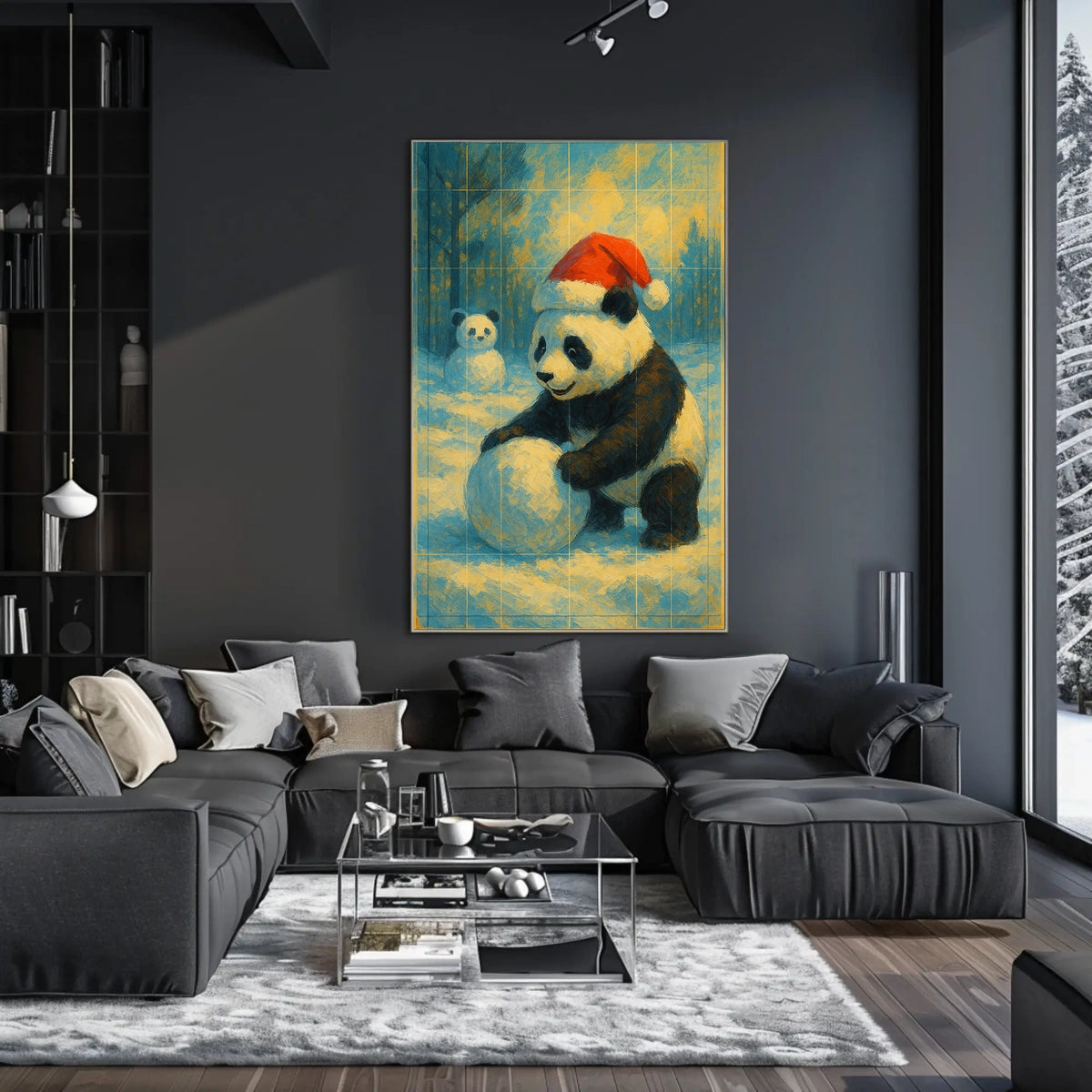Festive Panda In Winter Wonderland Poster