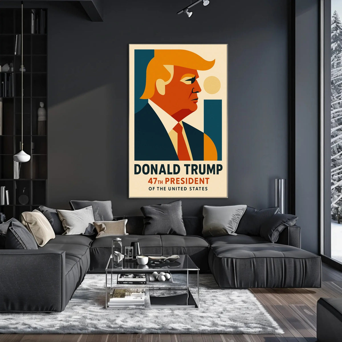 Donald Trump Visionary in Abstract Poster