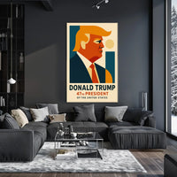 Donald Trump Visionary in Abstract Poster