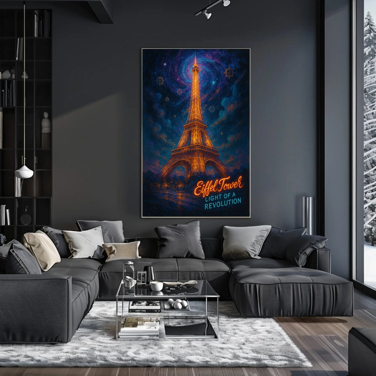 Eiffel Tower Light of a Revolution Poster