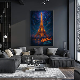 Eiffel Tower Light of a Revolution Poster