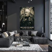 Millard Fillmore 13th President of the United States Double Exposure Poster