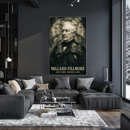 Millard Fillmore 13th President of the United States Double Exposure Poster