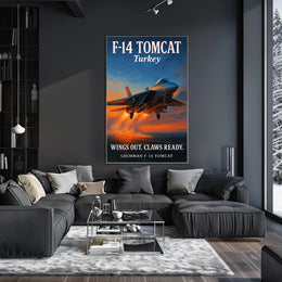 F-14 Tomcat Wings Out, Claws Ready Poster PosterGoat