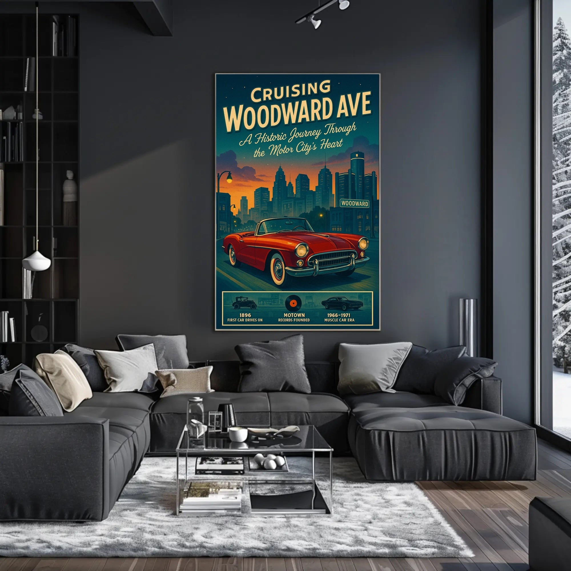 Cruisin' Woodward Ave Poster PosterGoat