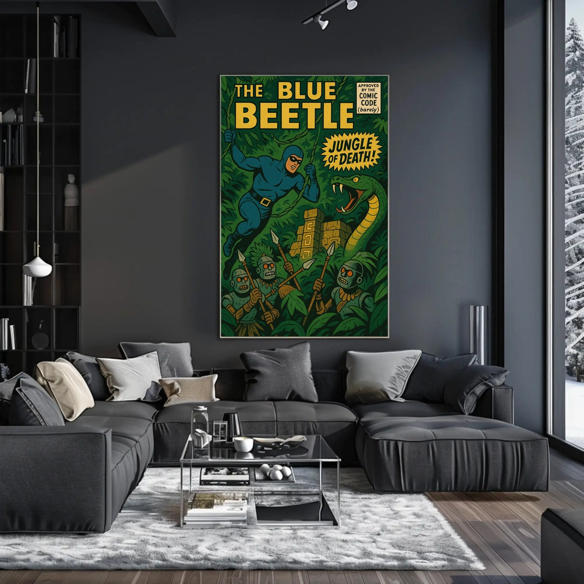 The Blue Beetle Adventure Pop Culture Poster