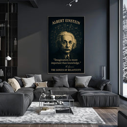 Albert Einstein Relativity Tribute Vintage Poster Art