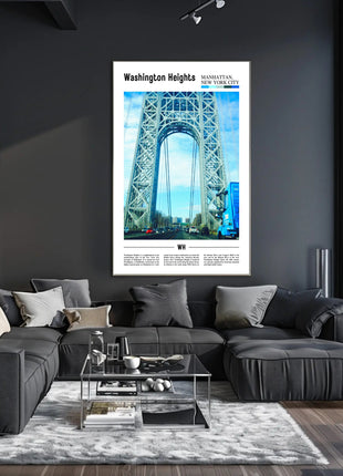 Washington Heights New York Landmark Travel Poster