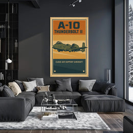A-10 Thunderbolt II Retro Design Military Recruitment Poster