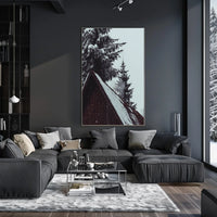 Serene Winter Cabin Scene National Park Poster