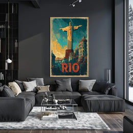 Rio de Janeiro Iconic Landmarks Poster