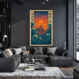 Los Angeles Sunset Fusion Urban or Cityscape Poster