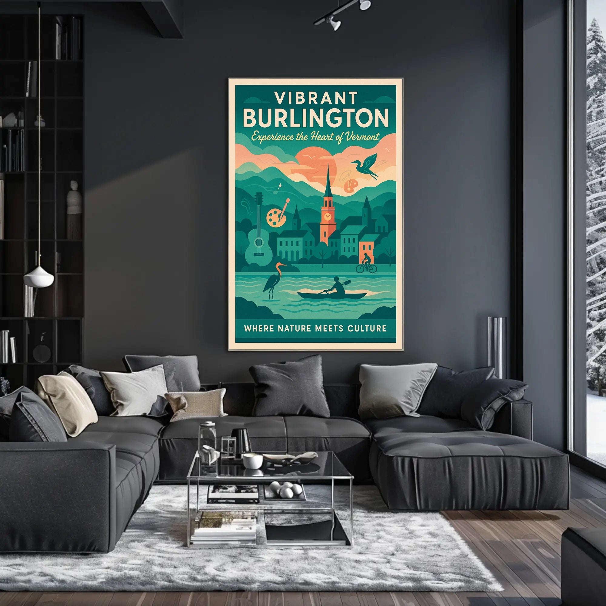 Vibrant Burlington Wall Art Print Decor