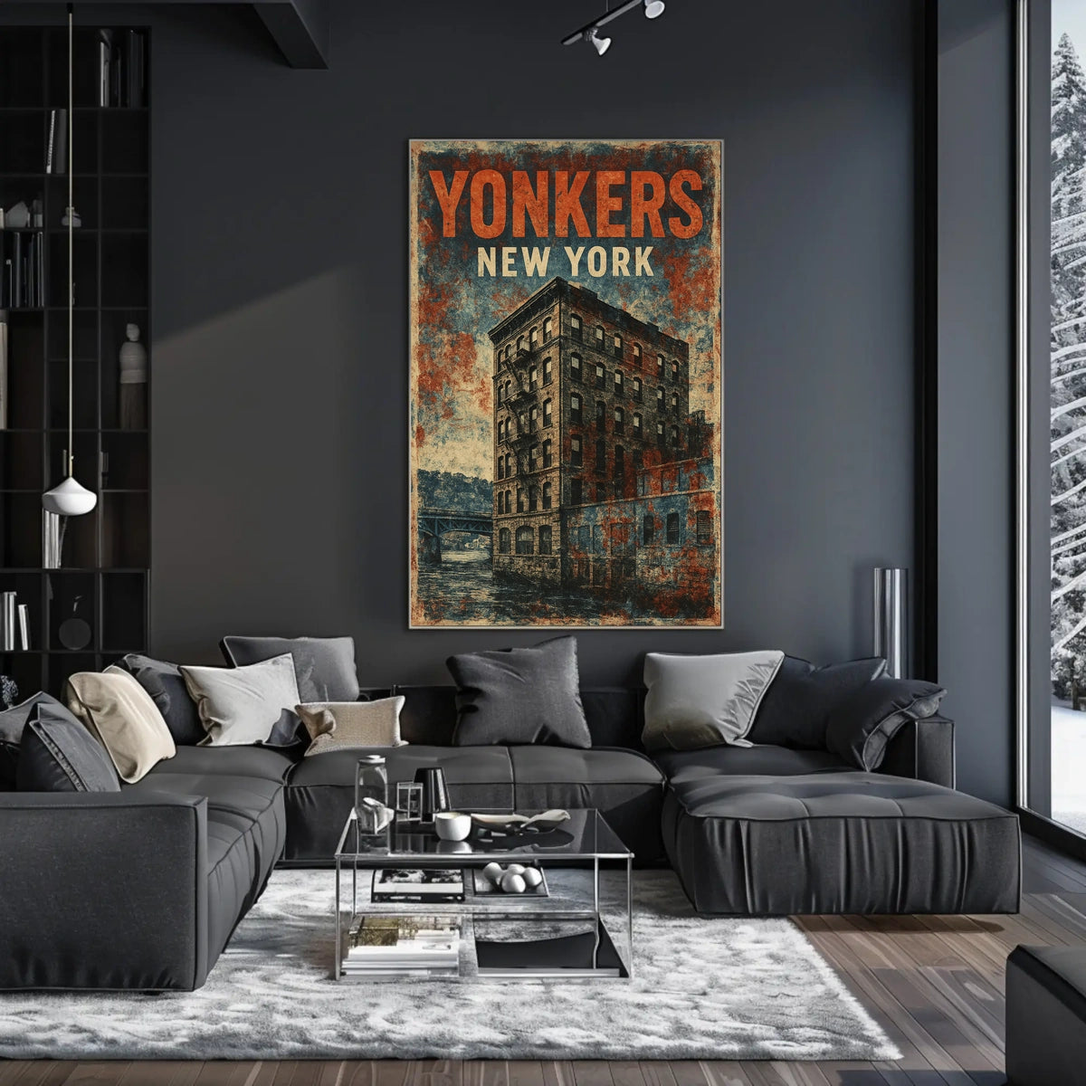 Vintage Yonkers Historic Building Travelers Poster