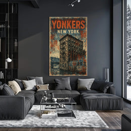 Vintage Yonkers Historic Building Travelers Poster