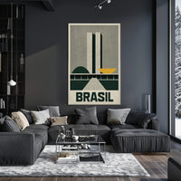 Brasil Modernist Architecture Wall Art Print PosterGoat