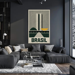 Brasil Modernist Architecture Wall Art Print PosterGoat